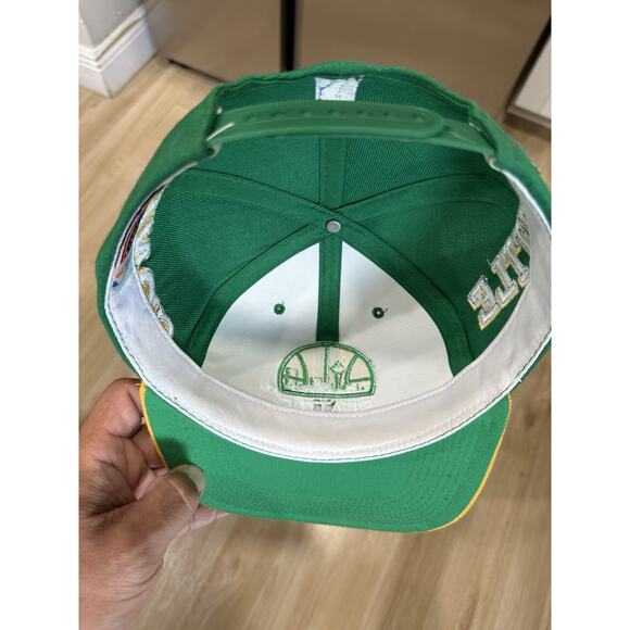 Vintage Seattle Supersonics Sports Specialties Two Tone Script Snapback Hat - Picture 7 of 9